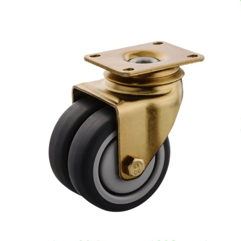 

1 Pc Aviation Dining Car Wheel 3 Inch Universal Caster Bearing Silent Tpr Double