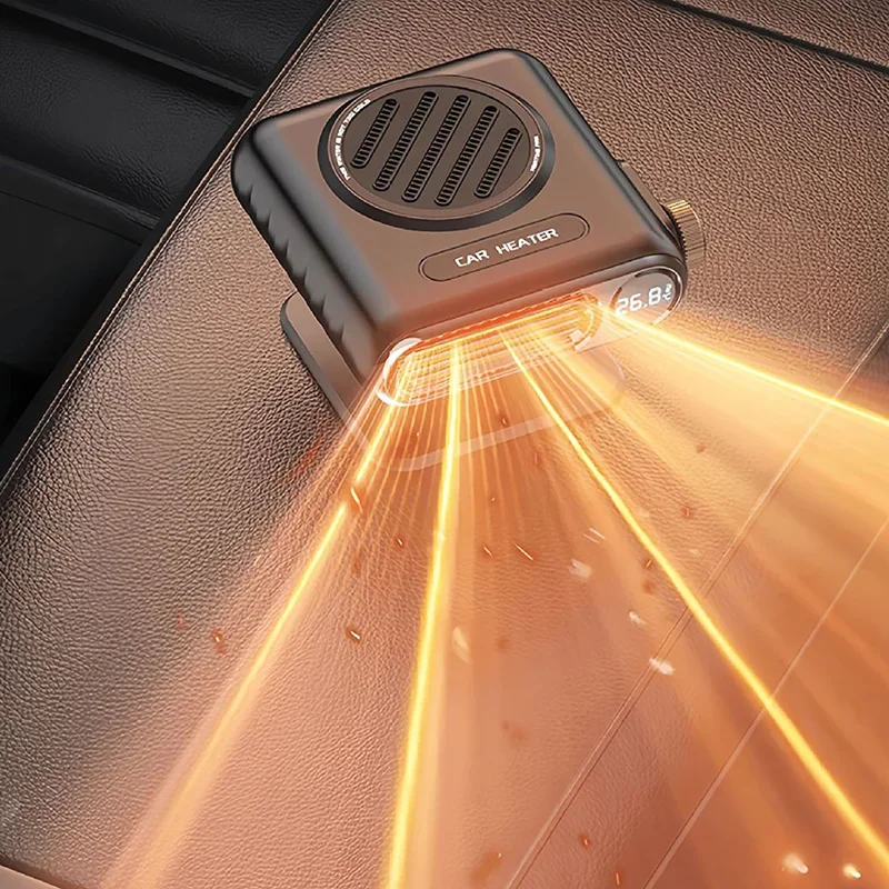 150W 12V Car Electrical Heater Defogging Function Winter Rapid Heating Digital Display Heater Fan For Sedans, Hatchbacks, SUVs