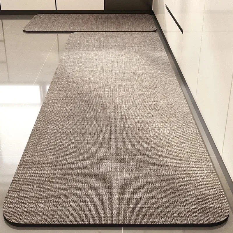 Rug for Kitchen Waterproof Floor Mat Pvc Leather Non-slip Foot Mats Oil-proof Long Carpet Solid Color Home Decoration Rugs 주방 카펫