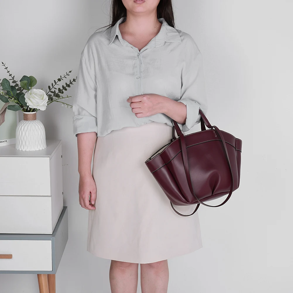 

Tote Bag for Women Trendy Shoulder Bag PU Leather Casual Handbag Commuting Bag Shopping Travel Bag