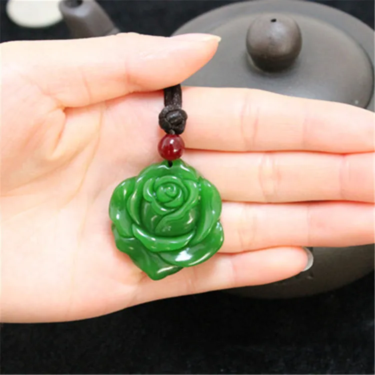 

Couple Jade Jade Women's Xinjiang Jasper Rose Pendant