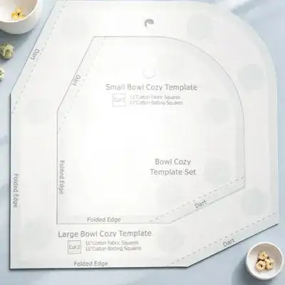 Bowl Mat Quilting Template Acrylic Ruler High Durability Non Deformable DIY Sewing Supply for Beginners Bowl Cozy Crafting view 6