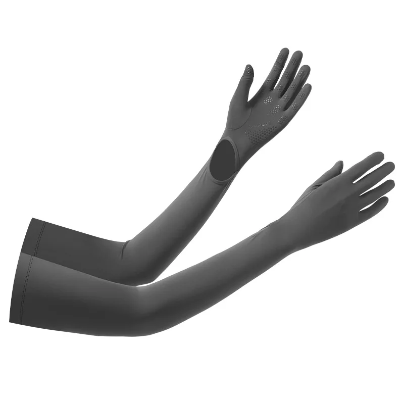 

Sun Protection Gloves And Arm Sleeves Integrated Palm Non Slip UV Protection Loose Full Finger Outdoor Cycling Arm Guards