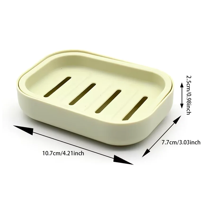 1pc Soap Holder, Detachable Drain Tray Soap Box, Multi-Color Bathroom Accessory for Sink and Shower Space XJM