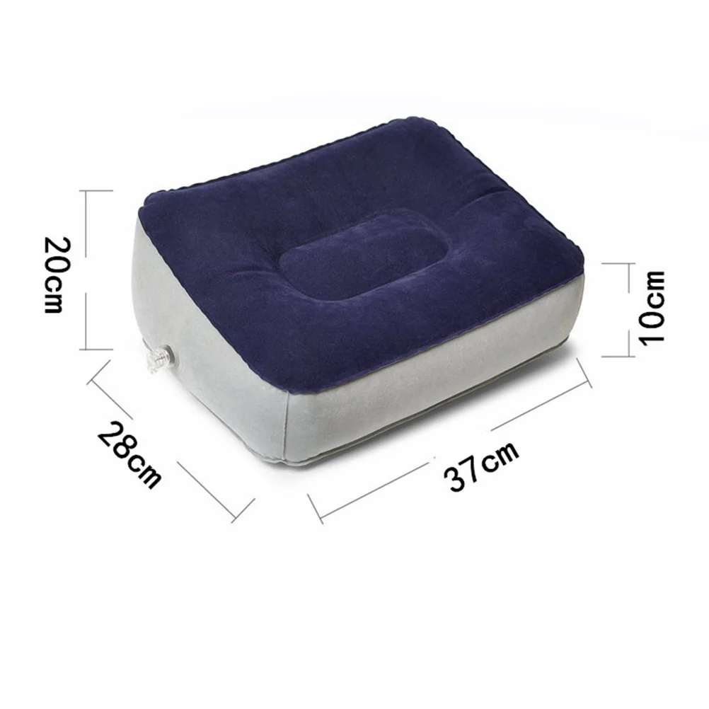 2 Pcs Inflatable Foot Rest Pad Airplane Cushion Footrest Leg Pillow Footstool Travel