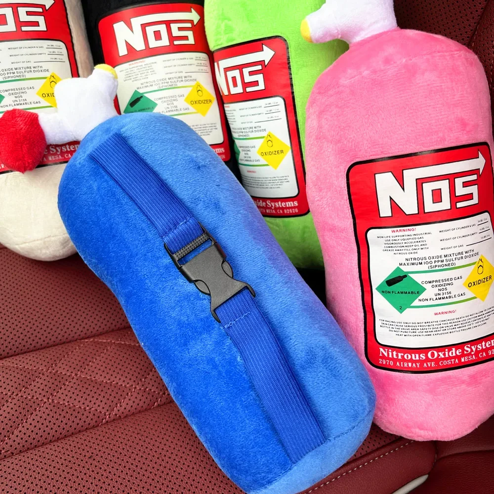 2024 New Car Neck Pillow Car Headrest for Driver Front Passenger Seat NOS Bottle Pillow Car Decor Headrest Cushion Plush Pillow image 5