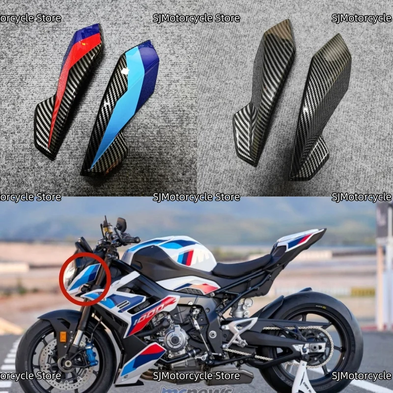 

Carbon fiber coating Head Side Panel Upper Front Headlight Nose Turn Signal Fairing Fit For BMW S1000R M1000R 2021 2022-2024