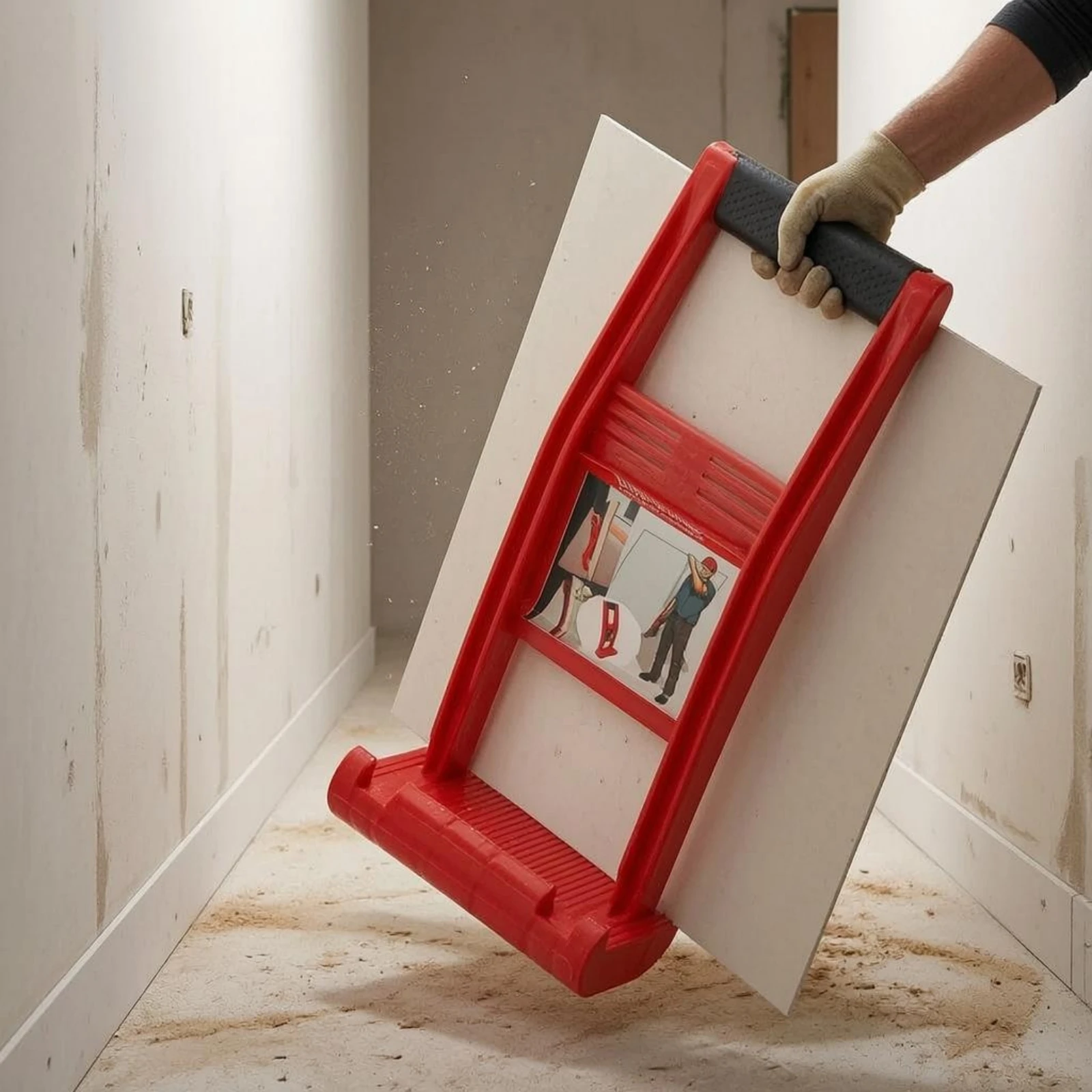 board-lifting-tool-molded-support-platform-panel-carrier-board-carrier-hand-grip-panel-lifter-wide-base