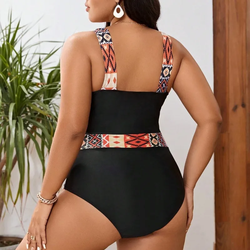 Large Plus Size One Piece Swimsuit Women Sexy Swimwear Female Bathers Bathing Swimming Swim Suit Beach