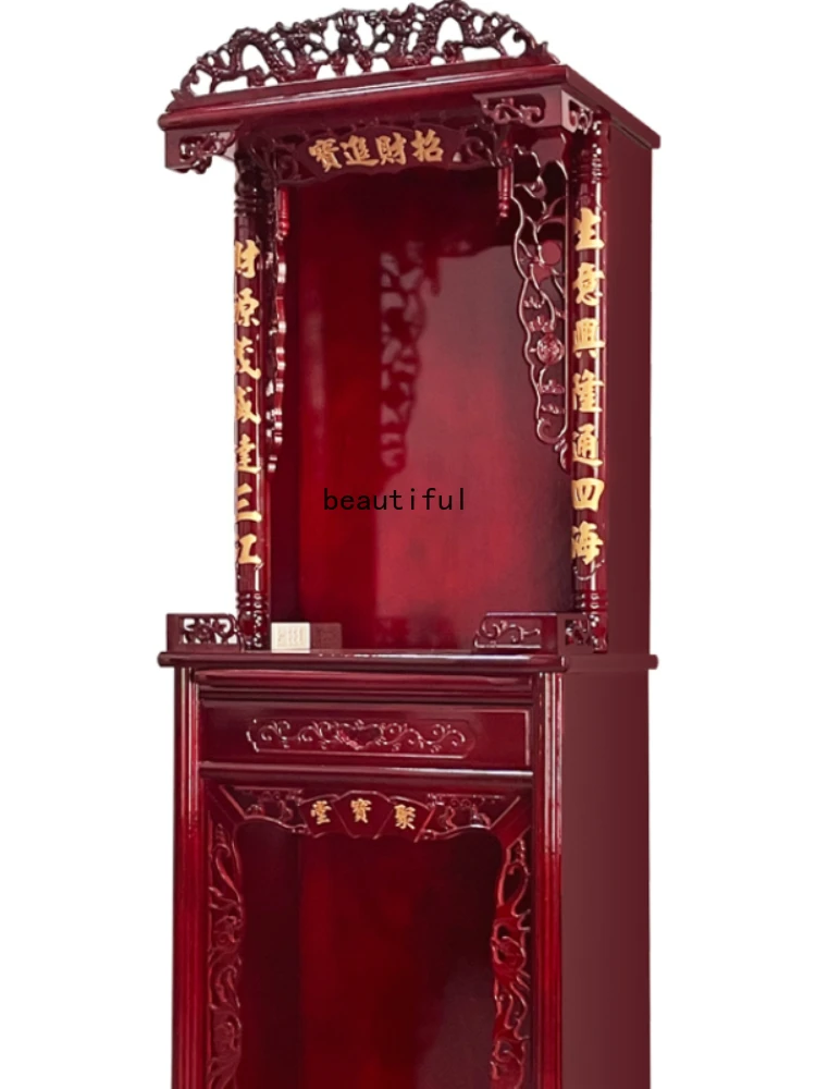 Buddha Cabinet Guanyin Bodhisattva Small Style  Shrine Ancestor Worship Table Clothes Closet Buddha  Two-Layer Incense