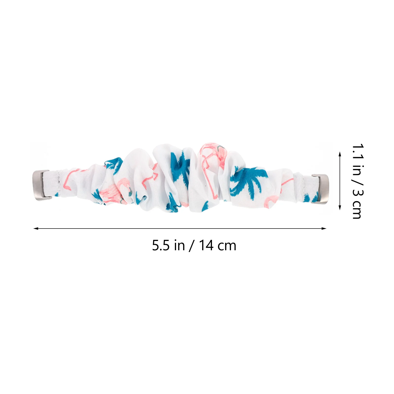 

Printed Watch Strap Scrunchy Fabric Elastic Watch Wristband Strap Comfortable Printed Wristband For Women Men
