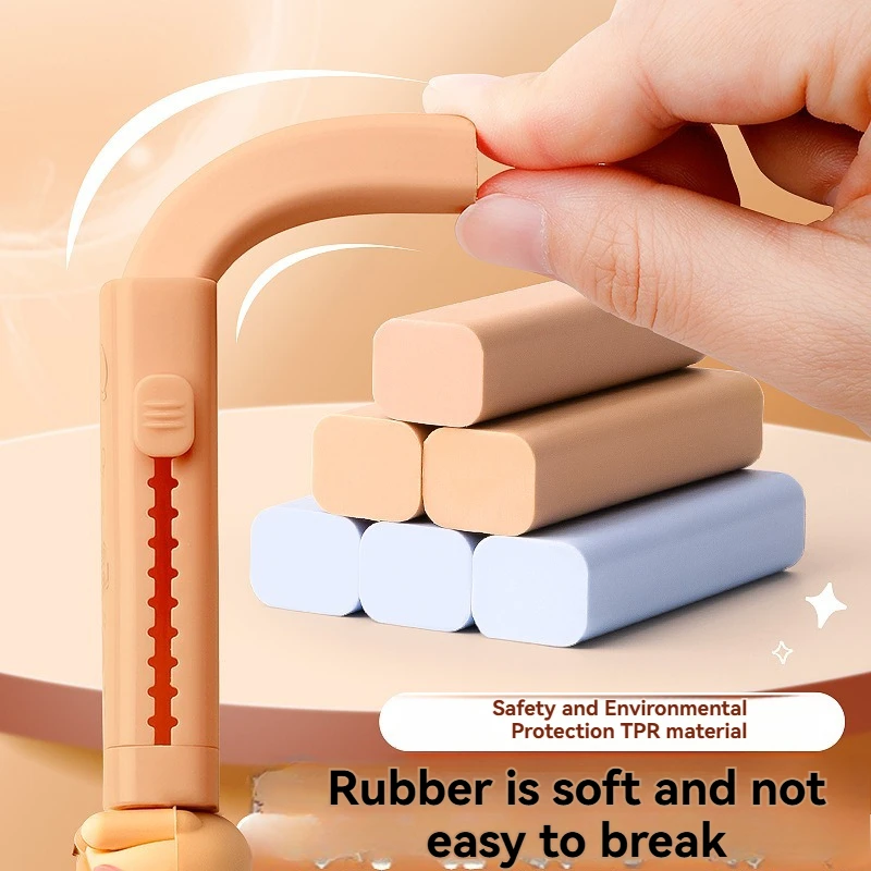 Push And Pull Eraser Set For Primary School Students And Children's Creative Cartoon Eraser Without Leaving Any Traces