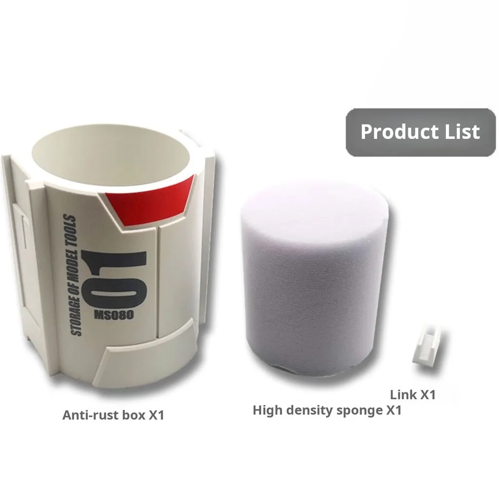 MSWZ MS080 Hobby Tool Storage Box Anti-Rust Metal Pliers for Gundam Model Crafting DIY Assembly Rust-Free Maintenance Case