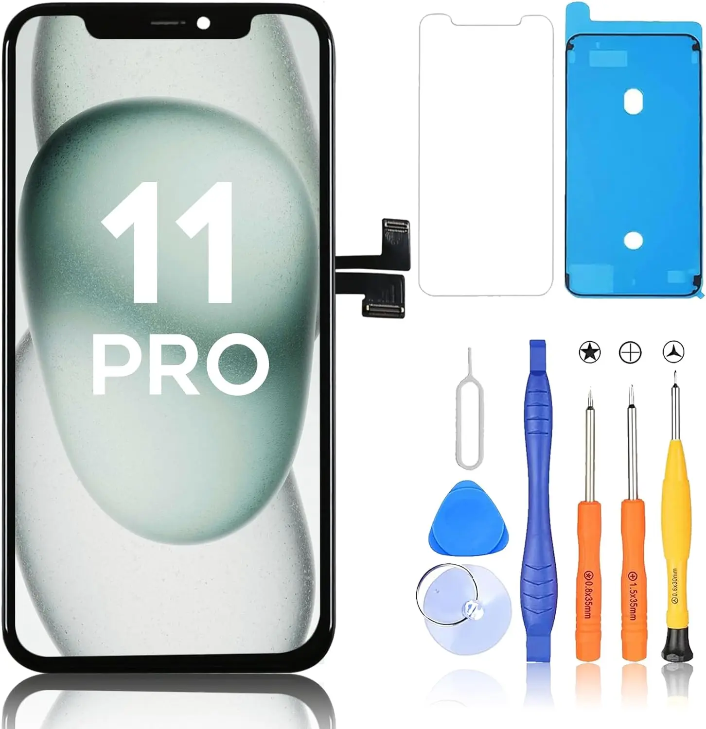 

Для замены экрана iPhone 11 Pro, 5,8 дюйма, ЖК-дисплей и сенсорный дигитайзер, полный комплект с ремонтными инструментами, водонепроницаемый T