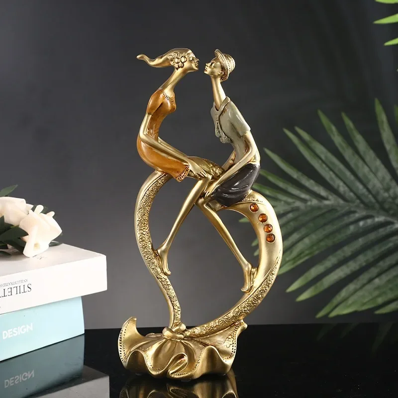 

European Dancer Light Luxury Decoration Resin Crafts Wedding Gifts Living Room Porch Home Accessories Small Decoration Sculpture