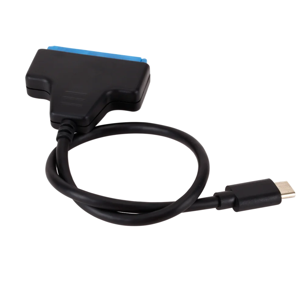 Adaptador SATA a USB C USB 3,1, Cable tipo C a SATA, transmisión de datos de alta velocidad de 6Gbps para disco duro HDD de 2,5 pulgadas, adaptador SATA