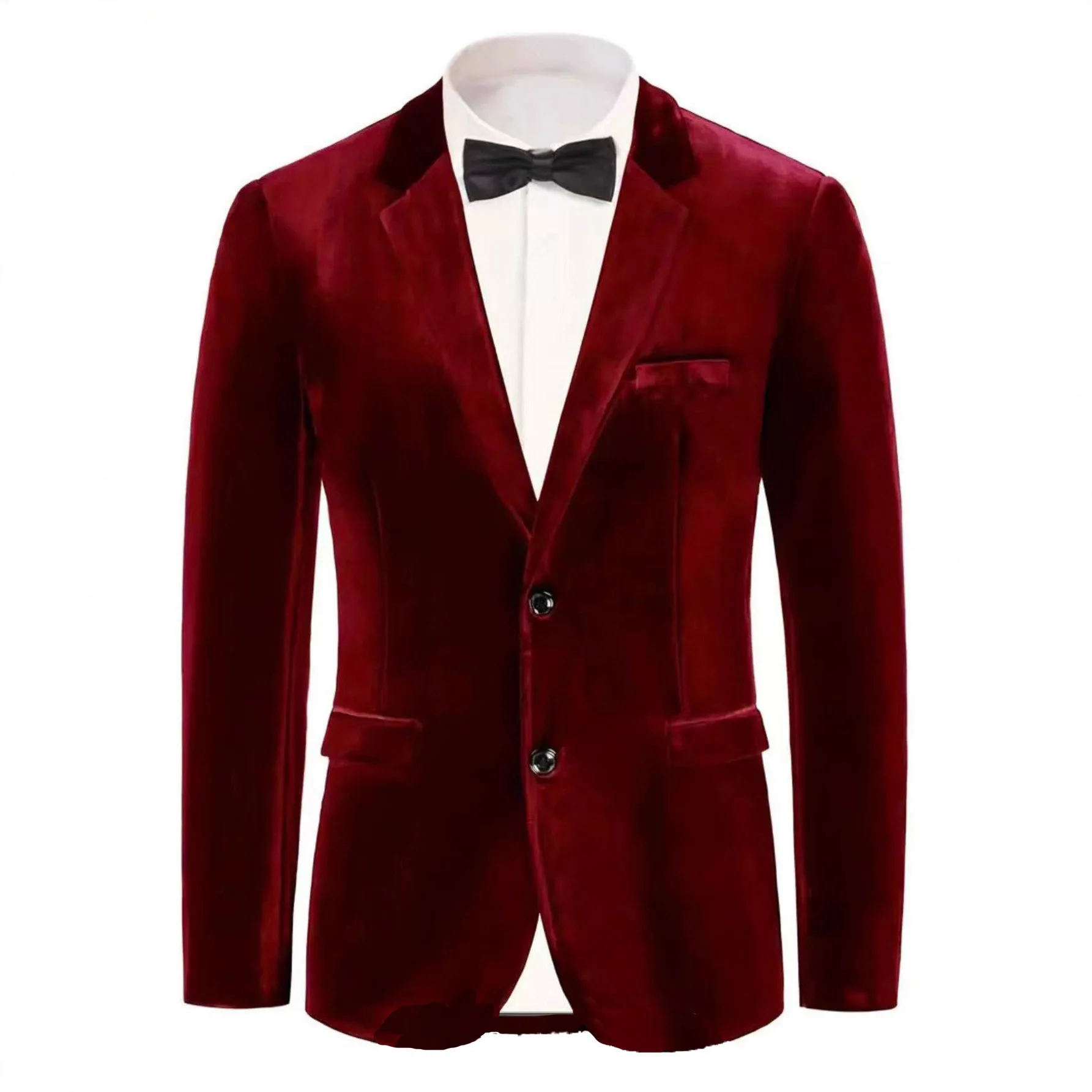 

Autumn and Winter New Men's Casual Slim Gold Velvet Suit Jacket Small Suit