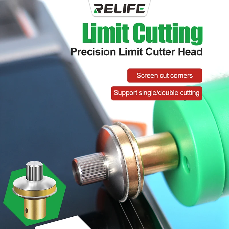 Relife Rl090 Precision Limit Cutting Head Suporte Único Duplo Corte Várias Telas e Capas Remoção de Cola 23 mm