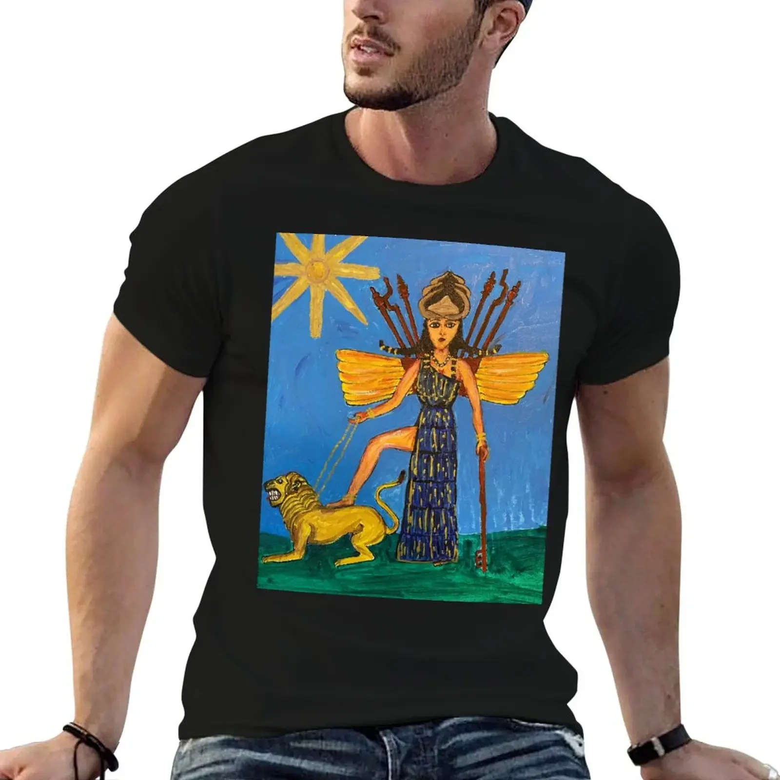 Ishtar/Inanna T-Shirt croswit shirt man sublime oversized graphic tee blanks oversized t shirt men