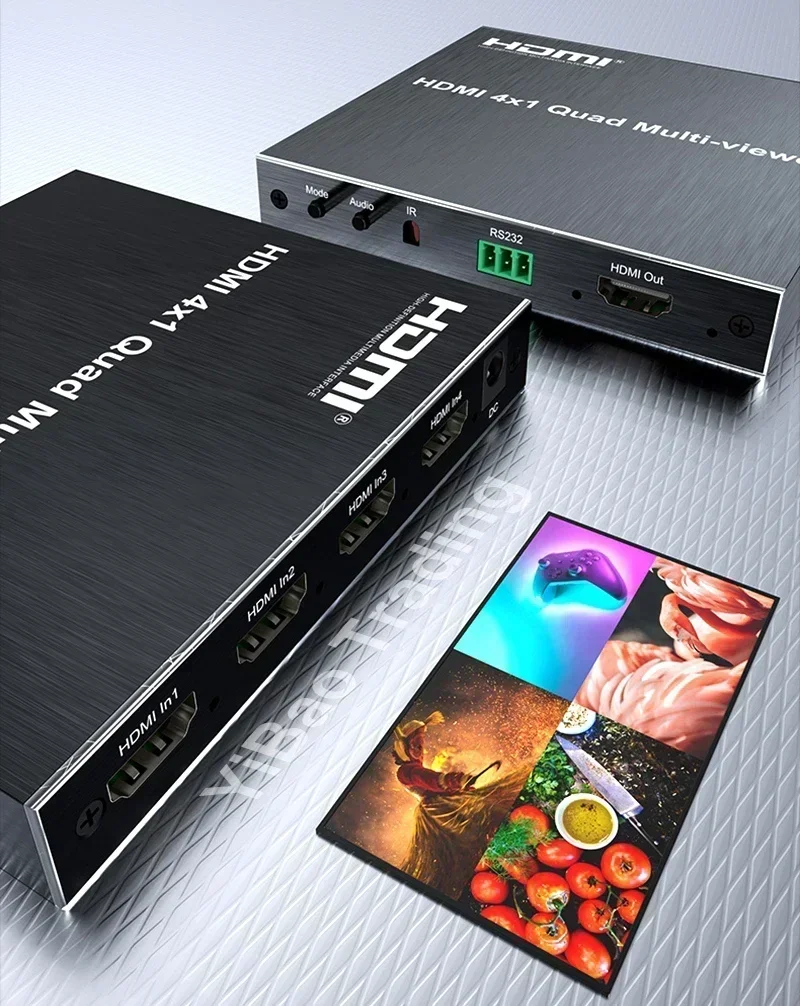 HDMI 쿼드 스크린 멀티뷰어, 1080P, 4 in 1 Out, 심리스 스위처, 카메라, 노트북, PC, TV용, 6 가지 디스플레이 모드, 4x1