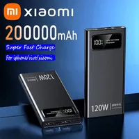 Xiaomi 200000mAh 120W Power Bank Super Fast Charging Battery High Capacity Digital Display Power Bank For iPhone Samsung Huawei