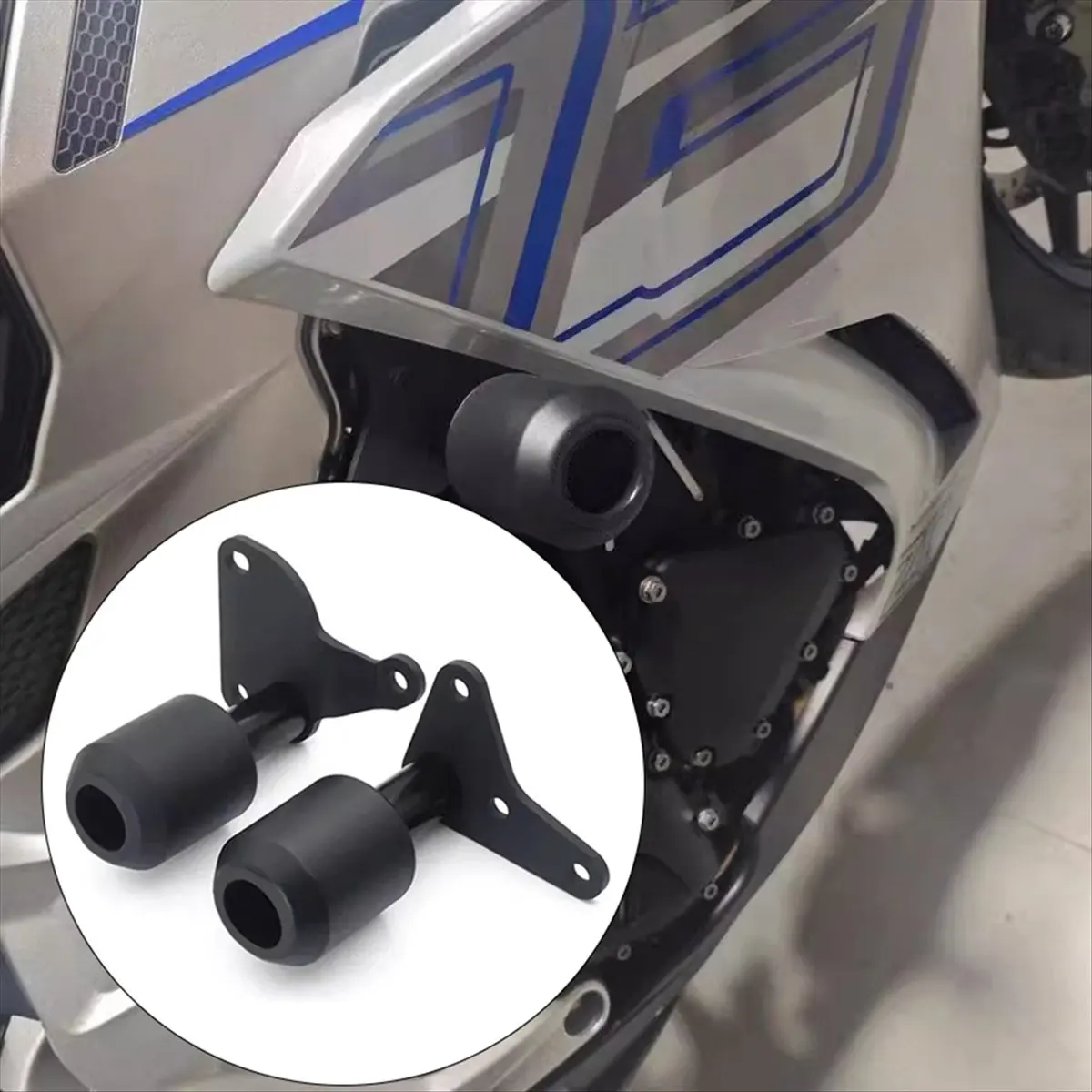 Compatible Motorcycle Frame Sliders Anti-Fall Bumper Kit Exhaust Escape Seat Lever Crash Pad for 703RR 703rr
