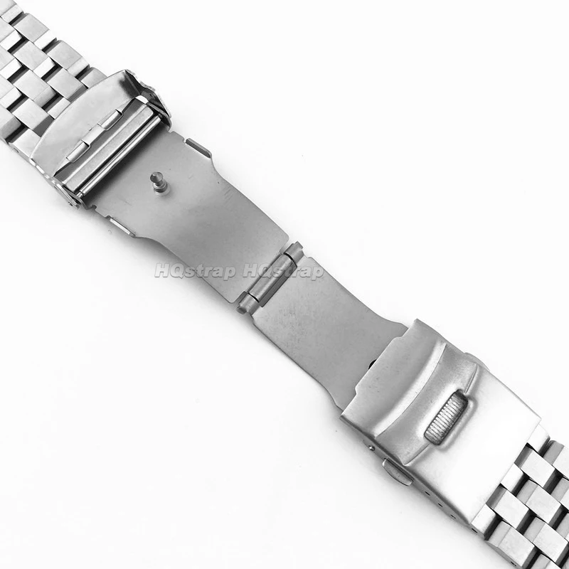 Curved End Stainless Steel Strap 20mm 22mm Watchband for Seiko SKX007/009 SKX173/175 Bracelet Folding Buckle Universal Wristband