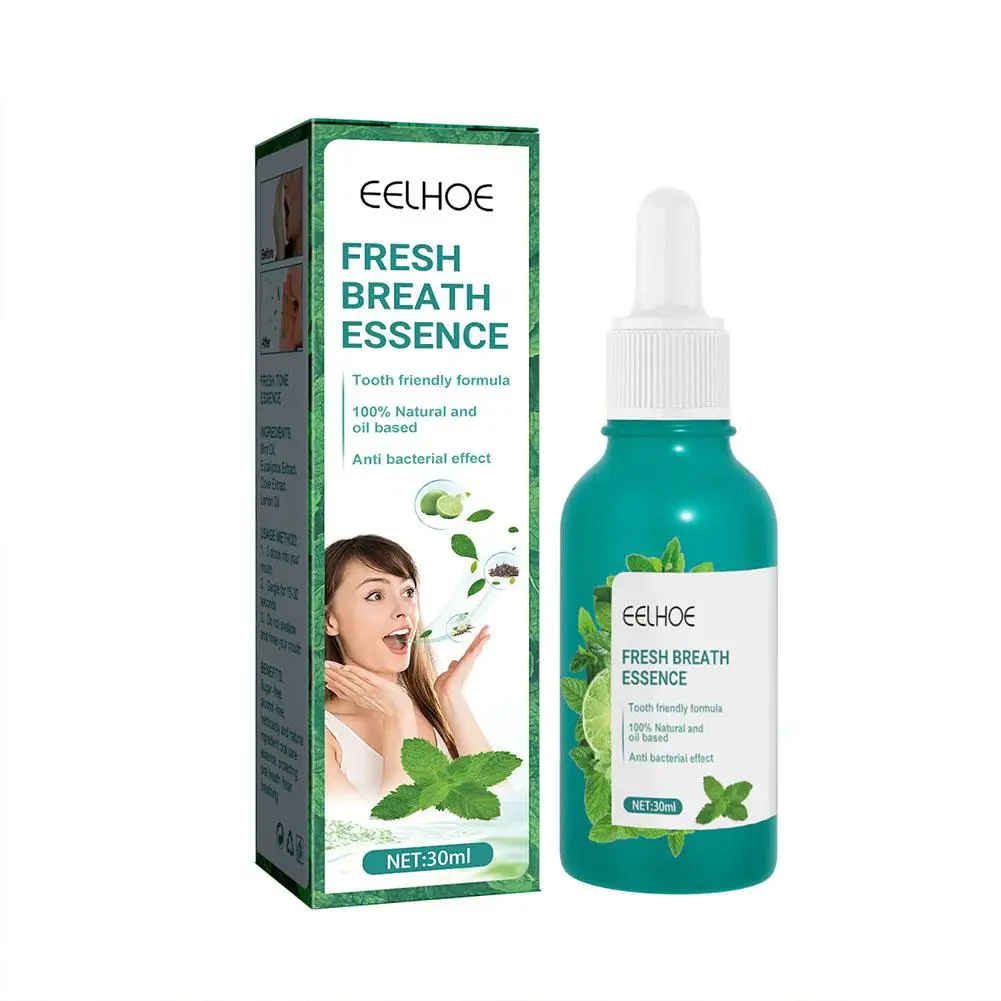 Bain de bouche à base de plantes à base de menthe, haleine fraîche, désodorisant buccal, dissolvant de mauvaise odeur, livres d'essence, Spra J9X5, 30ml