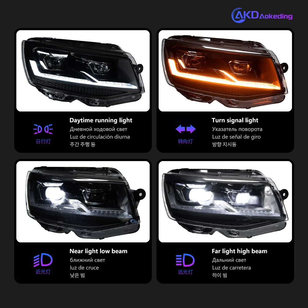 

Фара для VW Multivan T6 2010-2019, автомобильные товары, LED DRL, линзы Hella Xenon, Hella Hid H7, аксессуары для авто