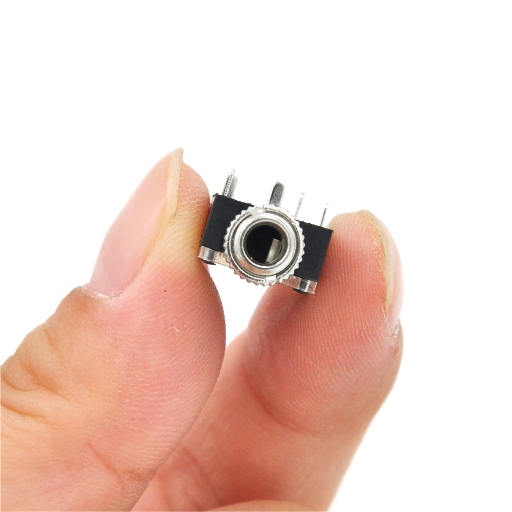 10Pcs 3.5mm Headphones Stereo Audio Socket Jack With nut 5 Pin PCB