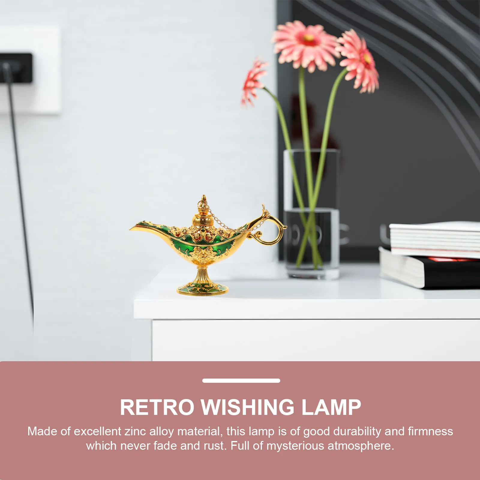 Oxidation Resistant Vintage Lamp Desktop Decor Metal Craft Ornament for Home Decoration Table Party Light