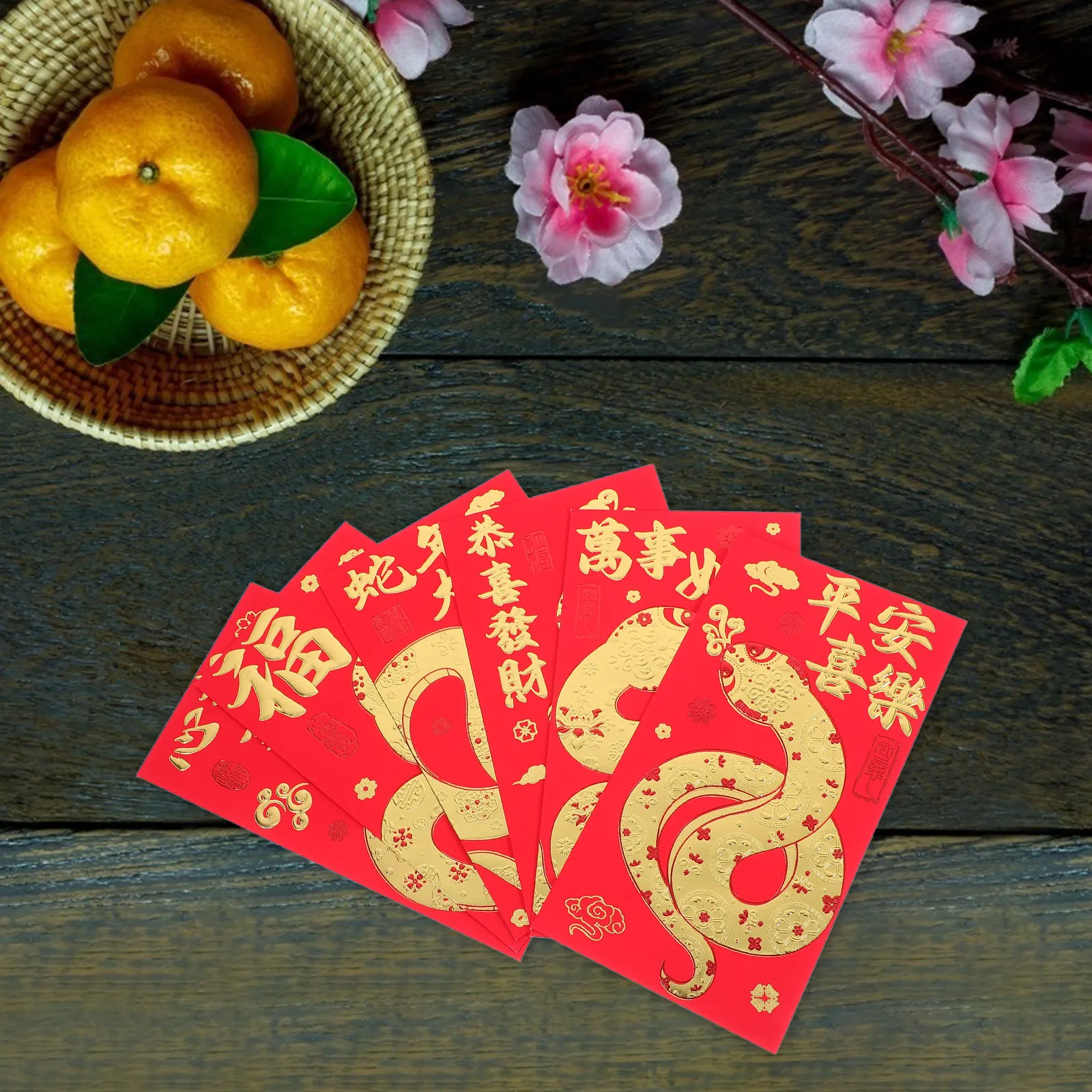 

36Pcs Traditional Red Packets for Chinese New Year Lunar New Year Celebrations Elegant Lucky Money Envelopes Happy Joy Design