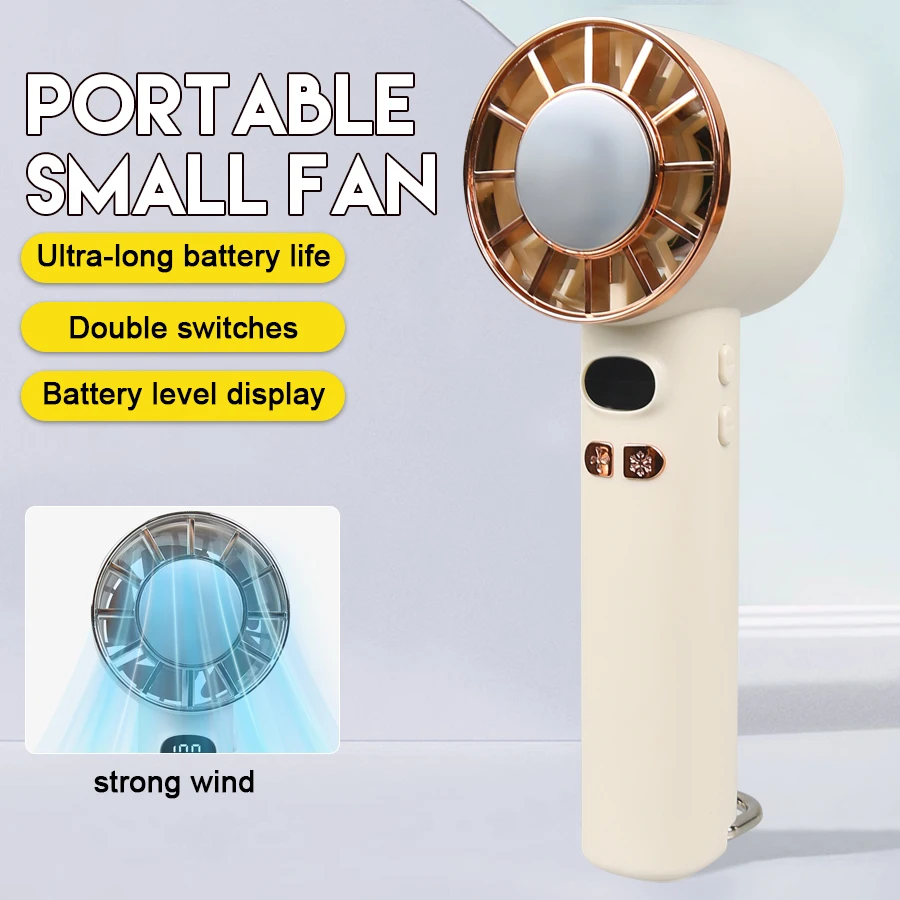 

Портативный вентилятор 3000 мАч, встроенный аккумулятор типа C, зарядка, ABS, ледяное охлаждение, подвесной крючок, бесступенчатая скорость, дисплей мощности для наружного использования