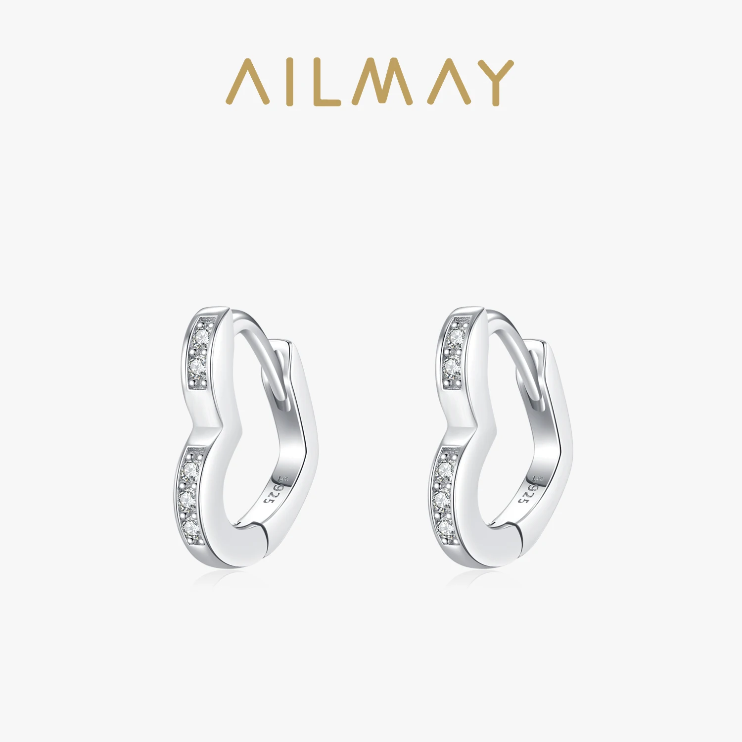 

Ailmay 925 Стерлинговое Серебро, романтические сердца, тонкая фотография для женщин, ювелирные изделия на годовщину помолвки, подарки