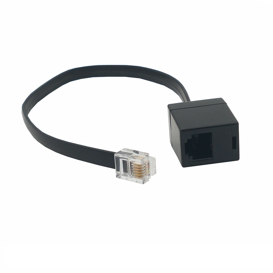 25 センチメートル RJ11 ケーブル 6P6C メスコネクタ RJ12 オスプラグ