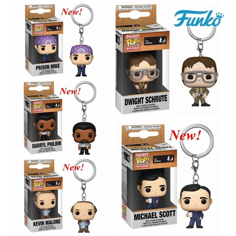 NEWest FUNKO Keychains the Office toys Kevin Malone Prison Mike Darryl Philbin Machael Scott Pam Beesly Decoration for children