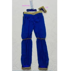 Custom Made Le Corsaire Man Ballet Long Pants With Headwear And Cuff/Short Sleeve,Blue Balet Pirate Costumes Diamond Decoration