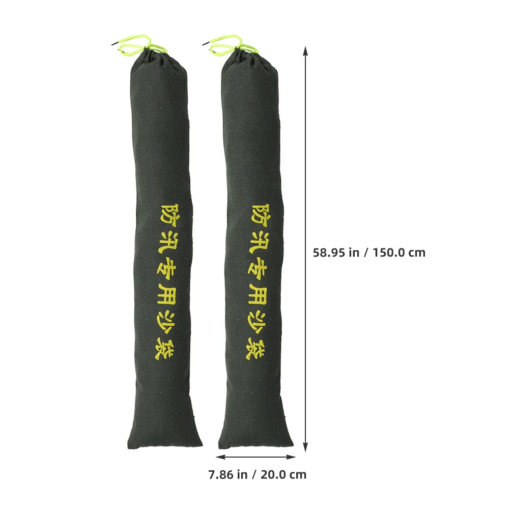 Bolsas de arena para Control de inundaciones, bolsas de protección contra inundaciones de lona gruesa, bolsas de protección contra inundaciones reutilizables de alta resistencia, emergencia al aire libre, 2 uds.
