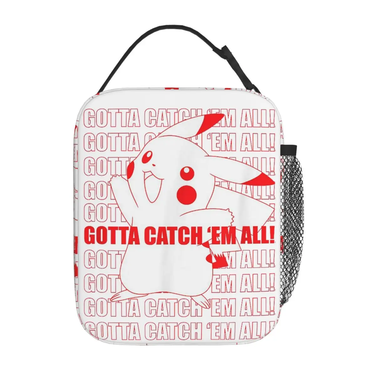 Monster Ghost Japanese Anime Gotta Catch 'Em All Insulated Lunch Bag Leakproof Reusable Cooler Bag Tote Lunch Box Beach Outdoor