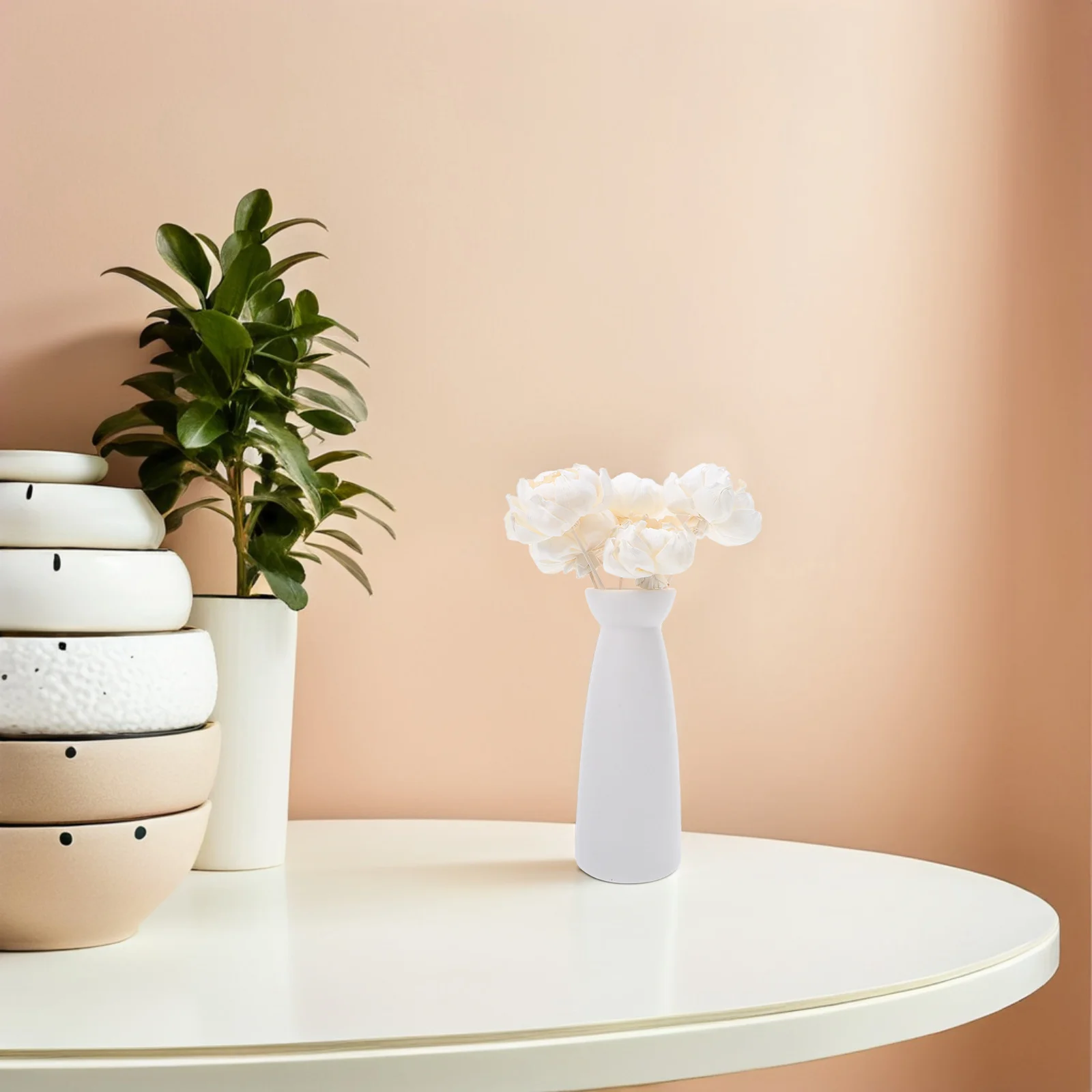 

5Pcs Peony Diffuser Sticks Artificial Flower Aroma Reed Oil Diffusers for Home Bedroom Office Bathroom Shelf Fragrance