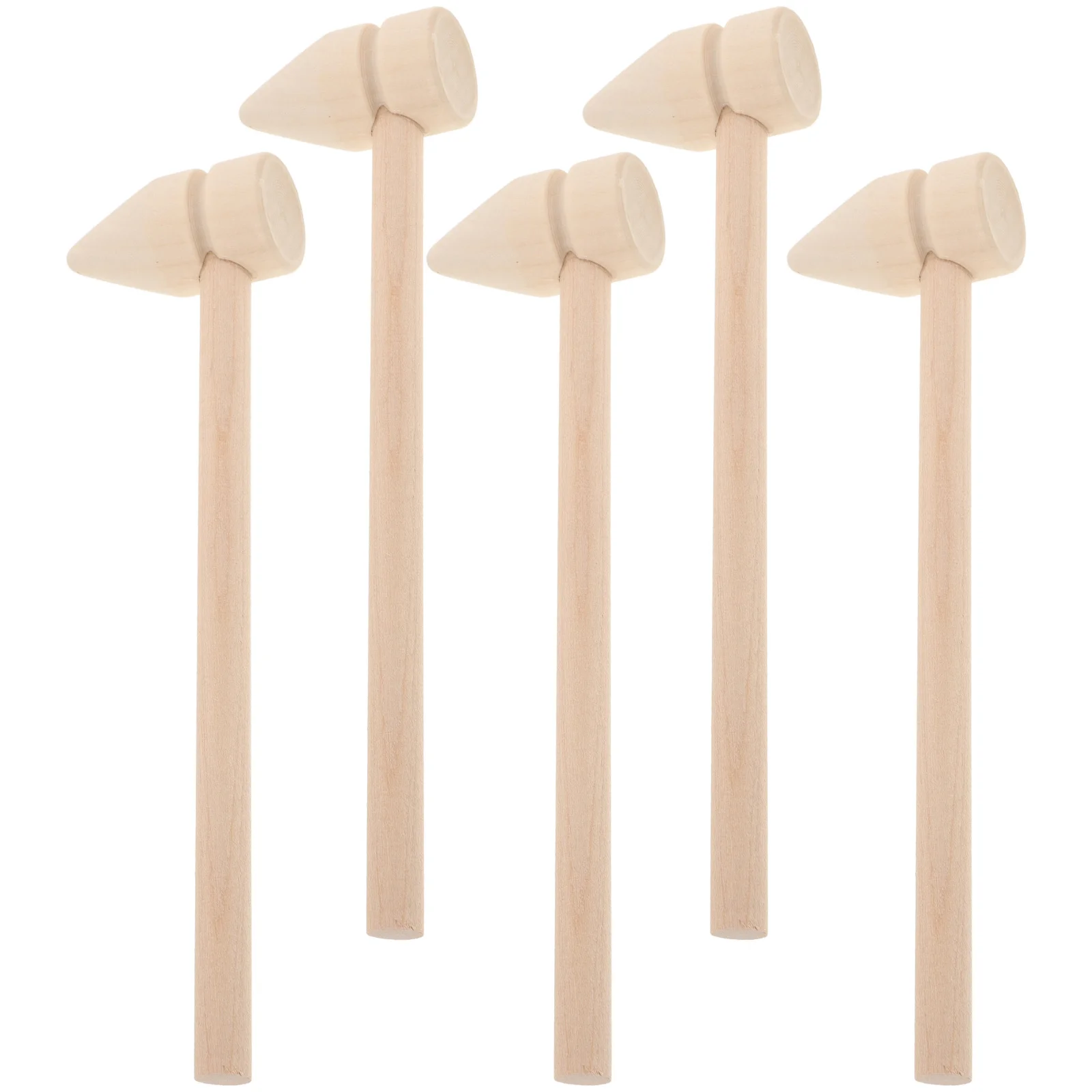 Mini maillets légers en bois, 5 pièces, bords lisses, sûrs pour enfants, entraînement des mains, exercice, accessoire de jeu, blocs de construction, petits