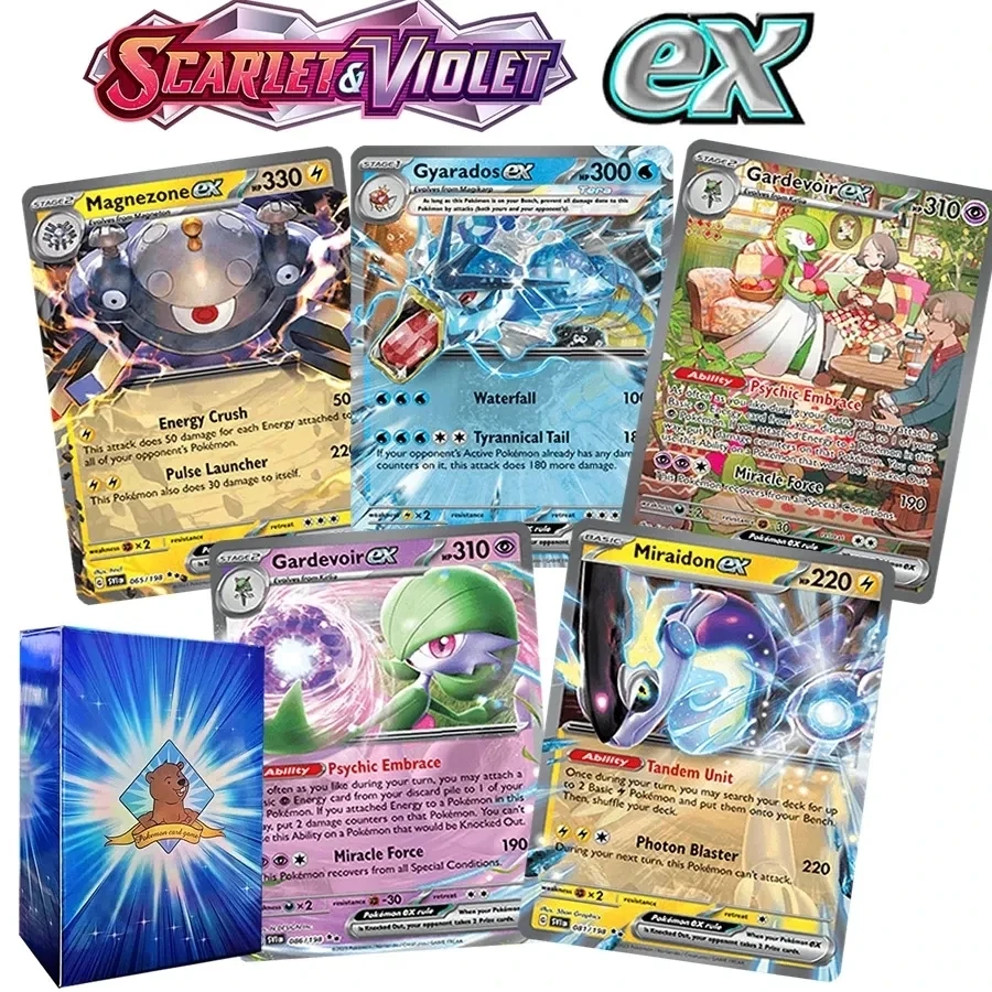 Holographic Pokemon Cards Scarlet Violet New Ex Vstar Vmax English Spanish French Letter Rainbow Arceus Shiny Charizard Kid Gift