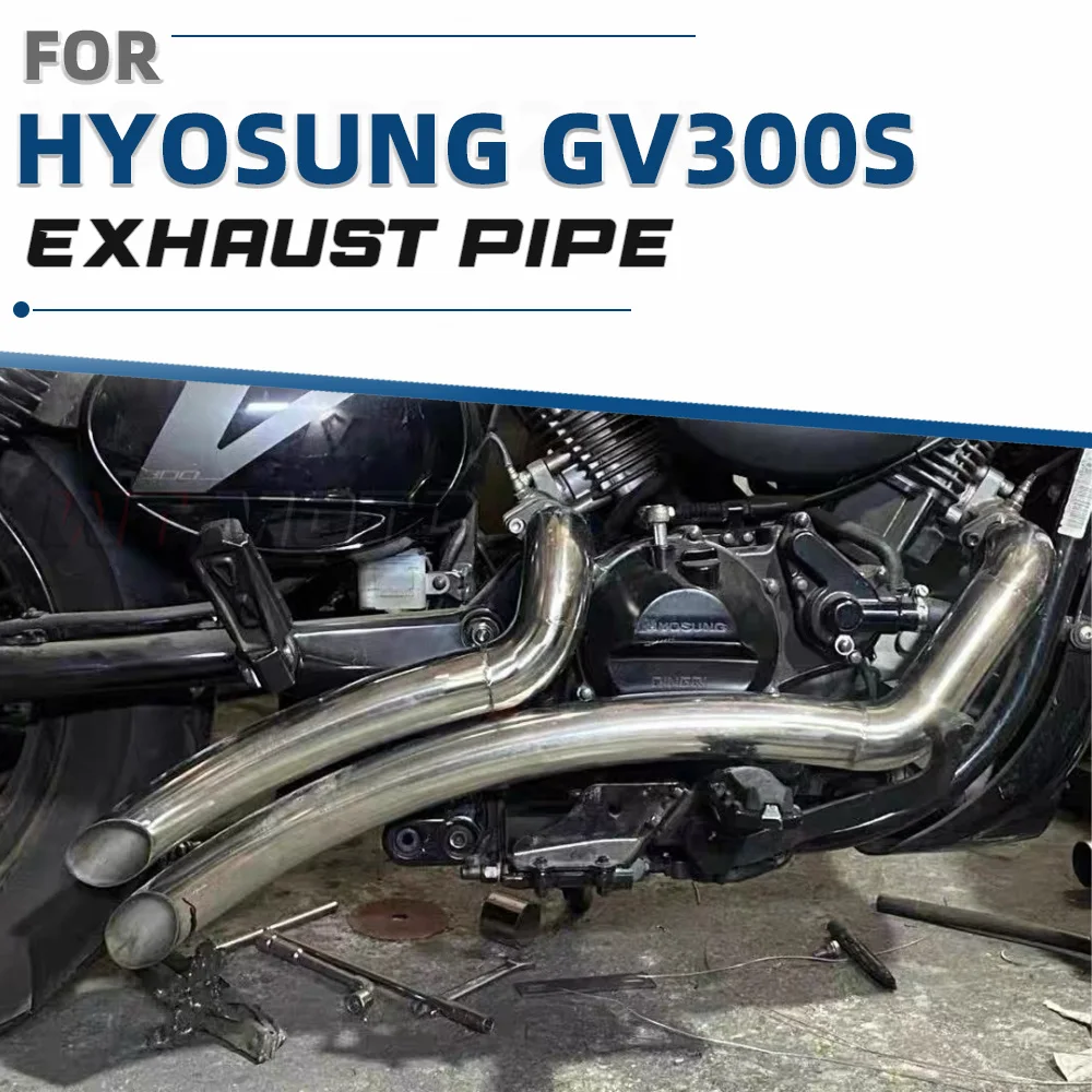 Oblique Cut Straight Stainless Steel Exhaust Pipe Fit HYOSUNG GV300S GVS300