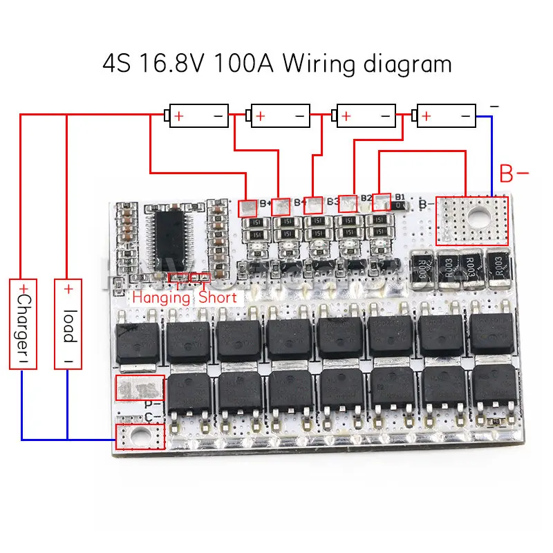 5S 4S 3S BMS 100A 21V 18V 16.8V 12V 18650 Li-ion LMO Ternary Lithium Battery Protection Circuit Board Balance Charging image 3