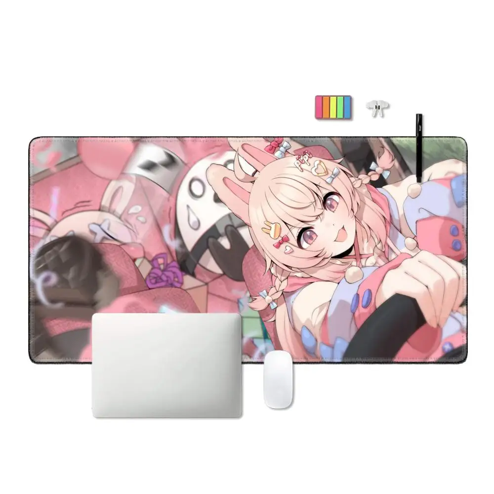 Anime girls pipkin pippa Fujikura Uruka Mouse Pad Abstraction Art Gaming Mousepad Gamer Computer Accessories Non-Slip Desk Mat