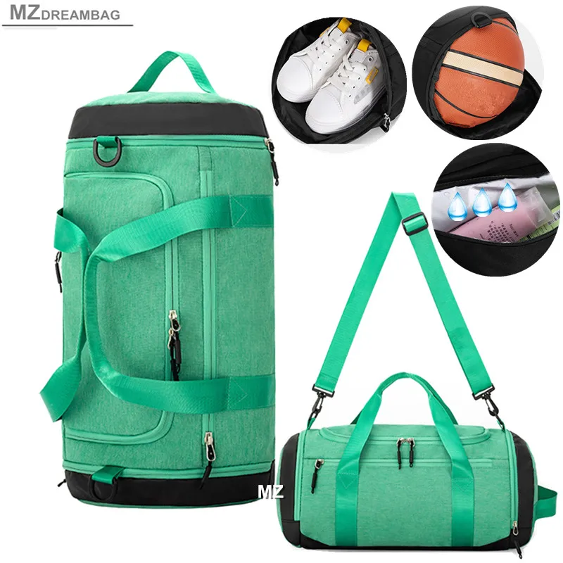 

Мужская спортивная сумка для баскетбольной обуви с карманом для влажной и сухой сепарации, чемодан на плечо, сумка для фитнеса, женская сумка для спортзала