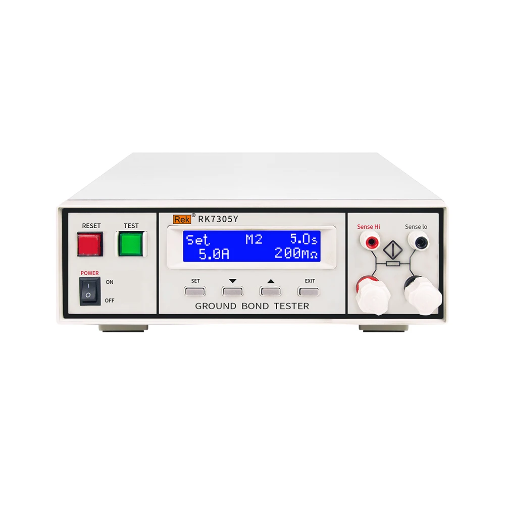 Rek RK7305Y Medical Ground Resistance Tester, Current AC3-30A, Resistance 0-510mΩ, Time 0-999.9s