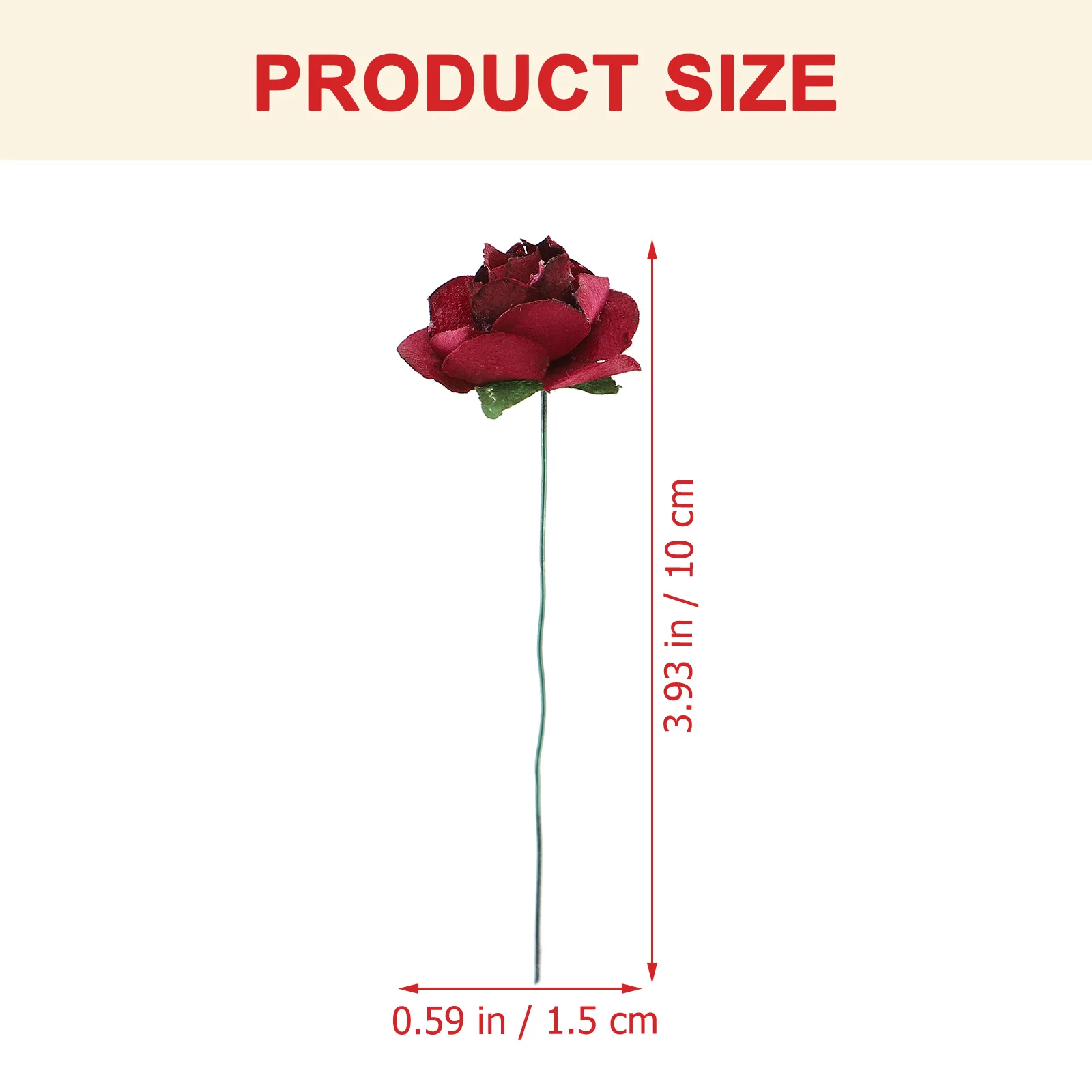 

144 Pcs Artificial Rose Dried Flowers Roses Dry Miniature Assorted Crafts Small Paper for Arrangement