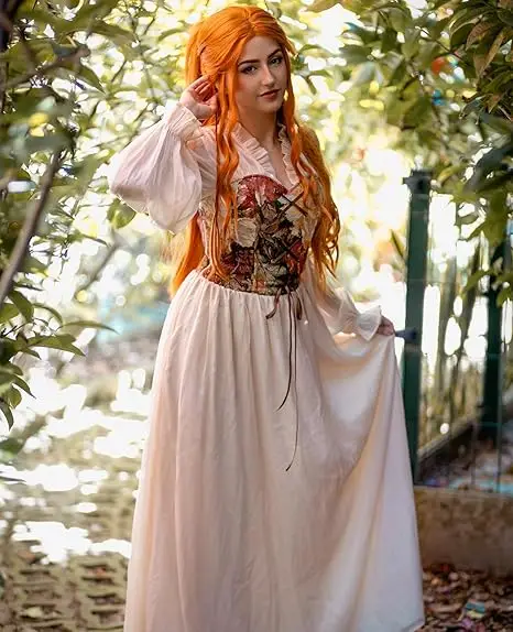 

Medieval Victorican Fairy Flower Robe Dress Pirate Victorian Dress for Women Renaissance Costume Edwardian Vintage Dresses