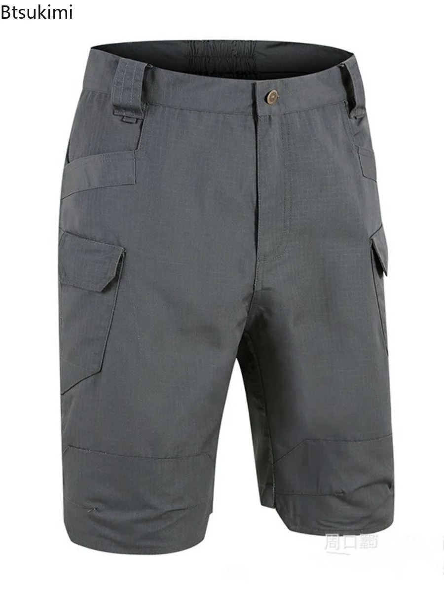 2025 hommes Cargo Shorts ample multi-poches pantalons d'entraînement été confortable résistant à l'usure en plein air Sport décontracté pantalons courts mâle